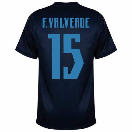 Uruguay Away Fan Jersey F. Valverde 15 Shirt 2026-2027 (Fan Style Printing)
