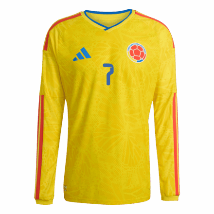 Luis Diaz Long Sleeve Colombia Home - Fan Version World Cup 2026