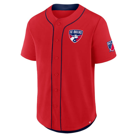 FC Dallas Fanatics Injury Time Baseball Jersey - Red
