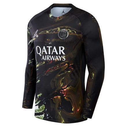 Paris Saint-Germain Jordan Brand 2025/26 Fifth Stadium Replica Long Sleeve Jersey - Black