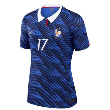 William Saliba France National Team Nike Women's 2026 Home Match Authentic Jersey - Blue