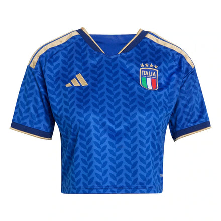 Italy National Team adidas Women's 2026 Home Cropped Replica Jersey - Royal