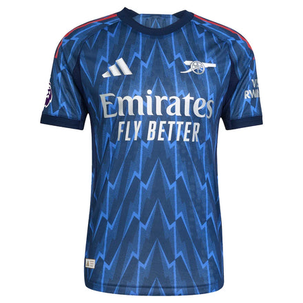 Arsenal adidas 2025/26 Away Authentic Jersey with Patch - Blue