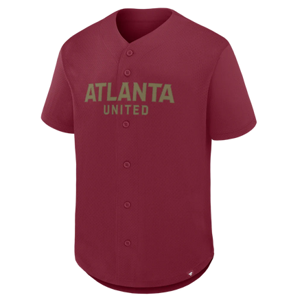 Atlanta United FC Fanatics Maximum Intensity Button-Up Jersey - Red