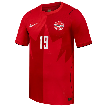 Alphonso Davies Canada Soccer Nike 2026 Home Match Authentic Jersey - Red