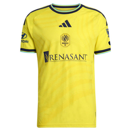 Edvard Tagseth Nashville SC adidas 2026 The Reverb Kit On-Field Authentic Patch Jersey - Yellow