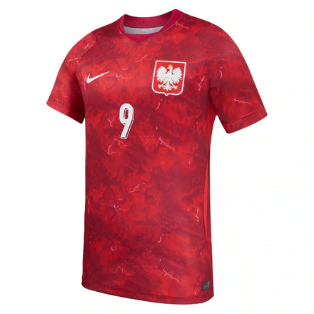 Robert Lewandowski Poland National Team Nike 2026 Away Stadium Replica Jersey - Red