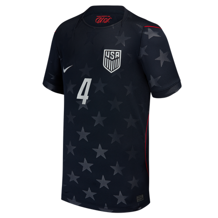 Tyler Adams USMNT Nike Youth 2026 Away Stadium Replica Jersey - Blue