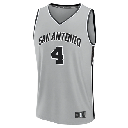 De'Aaron Fox San Antonio Spurs Fanatics Fast Break Jersey - Statement Edition - Silver