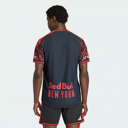 New York Red Bulls adidas 2026 The Rooted Kit On-Field Authentic Patch Jersey - Black