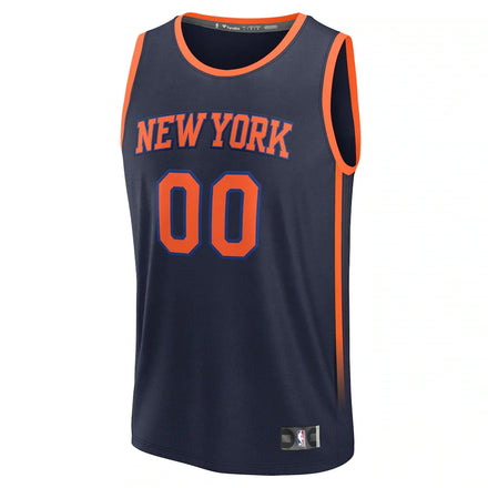 New York Knicks Fanatics Fast Break Custom Jersey - Statement Edition - Navy