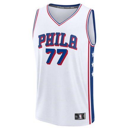 VJ Edgecombe Philadelphia 76ers Fanatics Fast Break Replica Jersey - White - Association Edition