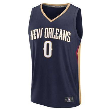 Jeremiah Fears New Orleans Pelicans Fanatics 2025 NBA Draft First Round Pick Fast Break Replica Jersey - Icon Edition - Navy