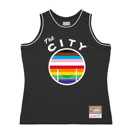 Golden State Warriors Mitchell & Ness Hardwood Classic Pride Jersey - Black