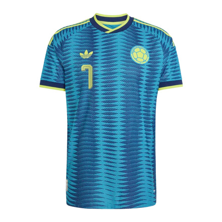 Luis Diaz Colombia National Team adidas 2026 Away On-Field Authentic Jersey - Turquoise