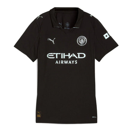 Manchester City Puma Women's 2025/26 Away Replica Custom Jersey - Black
