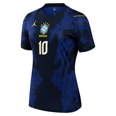 Neymar Jr. Brazil National Team Jordan Brand Women's 2026 Away Match Authentic Jersey - Blue