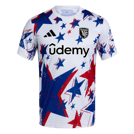 San Jose Earthquakes adidas 2026 Americana Pre-Match Jersey - White