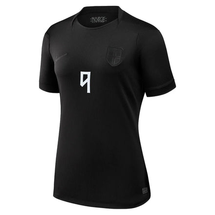 Erling Haaland Norway National Team Nike Women's 2026 Away Stadium Replica Jersey - Black