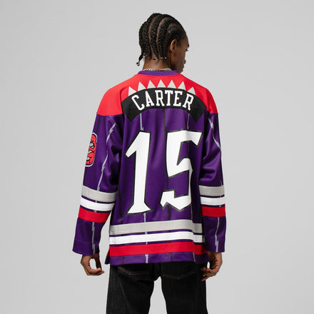 Vince Carter Toronto Raptors Mitchell & Ness Unisex Maxxed Out Fashion Hockey Jersey - Purple