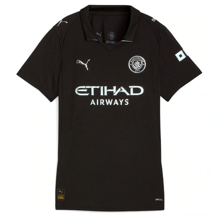 Erling Haaland Manchester City Puma Women's 2025/26 Away Replica Player Jersey - Black