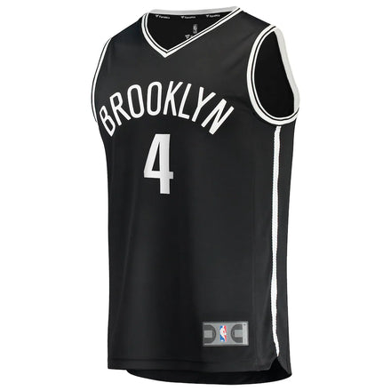 Drake Powell Brooklyn Nets Fanatics Fast Break Replica Jersey - Black - Icon Edition