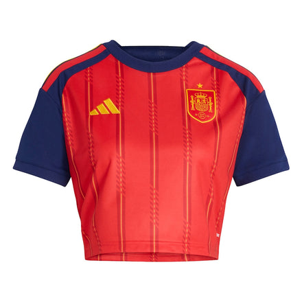 Spain National Team adidas Women's 2026 Home Cropped Replica Jersey - Red
