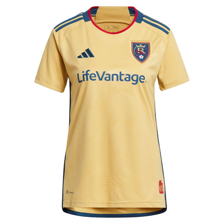 Real Salt Lake adidas Women's 2023 The Beehive State Kit Replica Jersey - Gold
