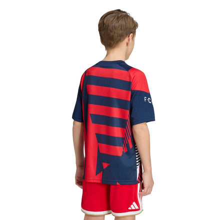 Bayern Munich adidas Youth 2026/27 Pre-Match Home Training Jersey - Blue/Red