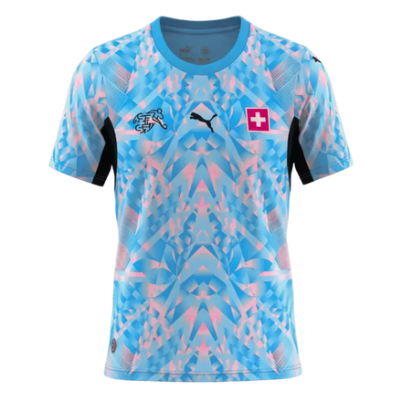 Switzerland Goalkeeper Soccer Jersey World Cup 2026 Blue - Fan Version