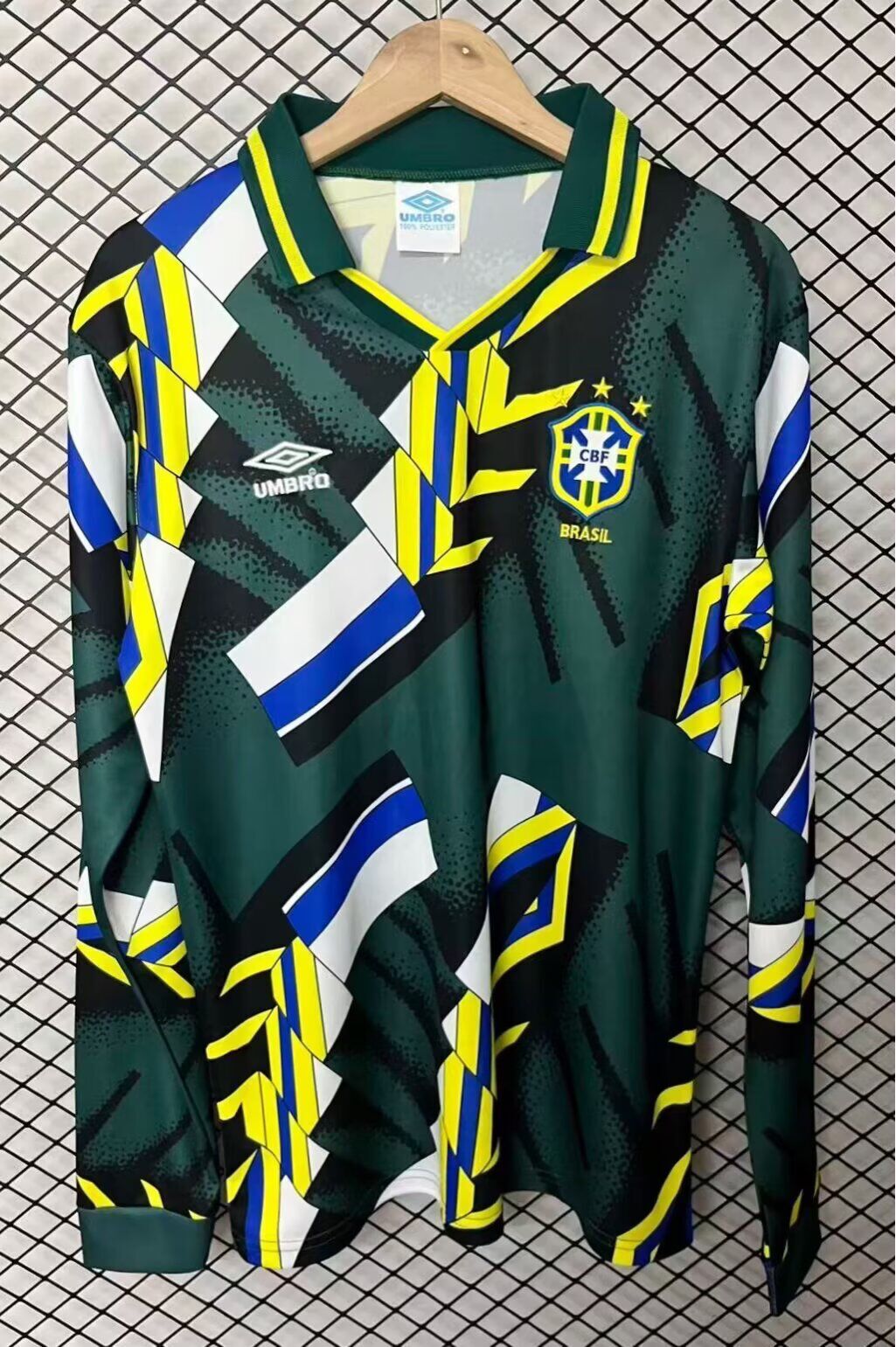 Brazil 1994 GK Long Sleeve Retro Taffarel #1 Brasil