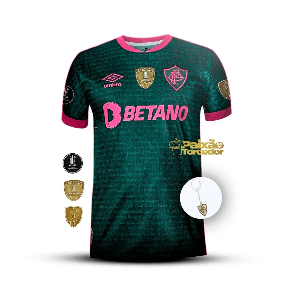 Fluminense Away 2024/25 Patch Libertadores – Fan Version - Green