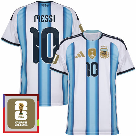 Argentina Home Messi 10 Fan Jersey 2026-2027 World Cup 2026 Patch