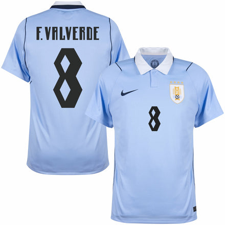 Uruguay Home F.Valverde 8 Fan Jersey 2026-2027