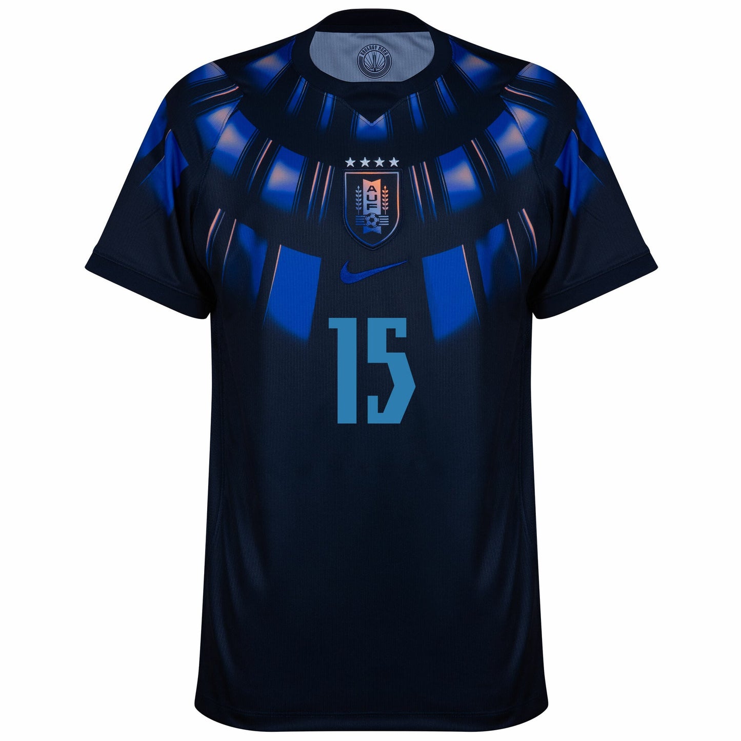 Uruguay Away Fan Jersey F. Valverde 15 Shirt 2026-2027 (Fan Style Printing)