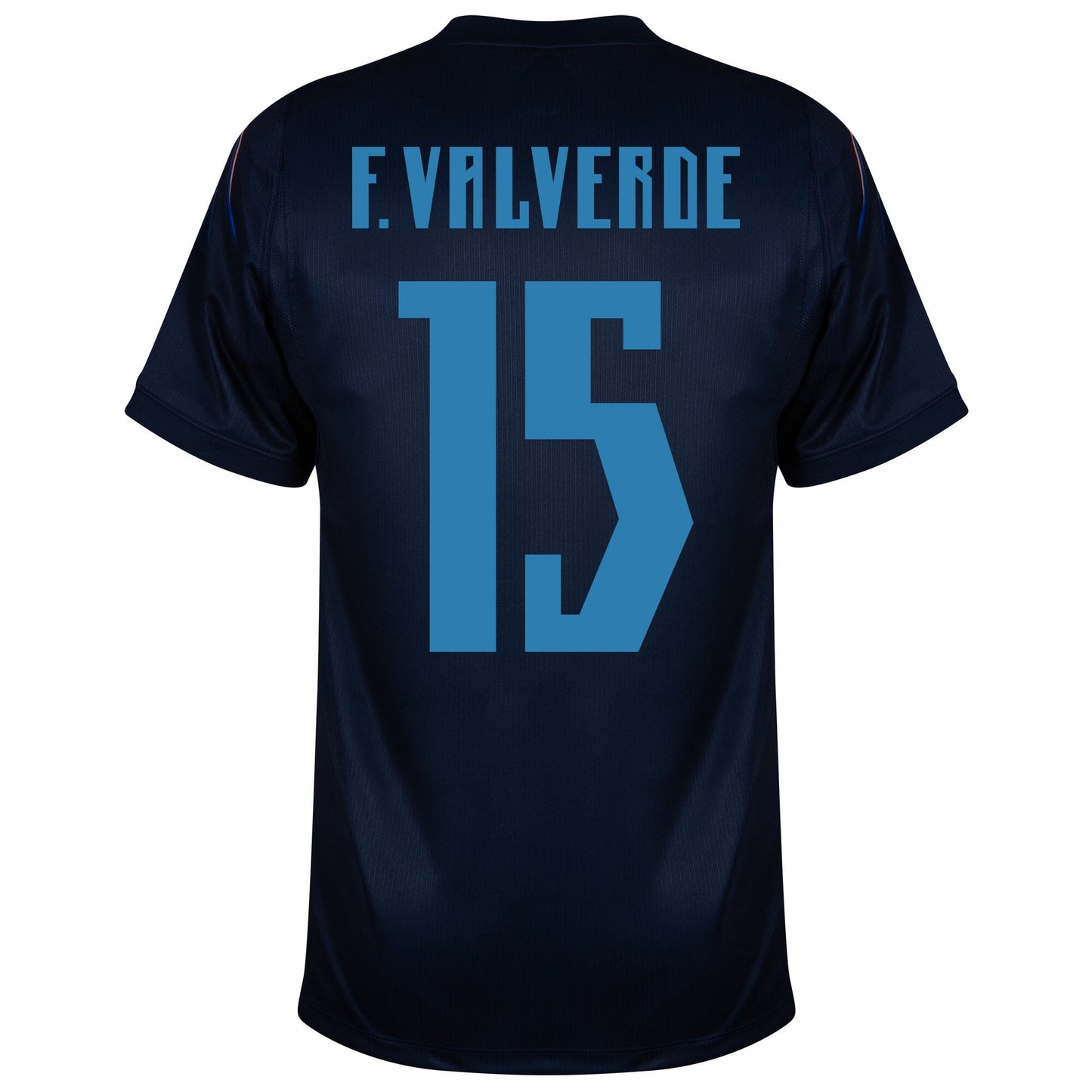 Uruguay Away Fan Jersey F. Valverde 15 Shirt 2026-2027 (Fan Style Printing)