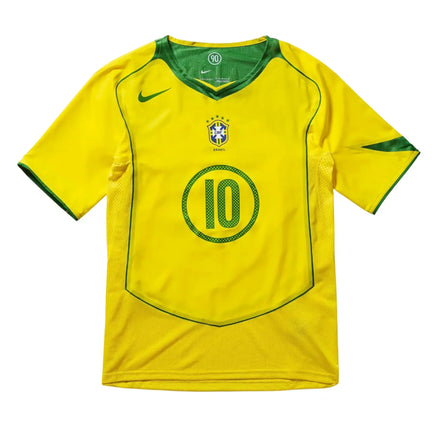 Jersey National Team Brazilian 2004 I Fan Reedição Total 90 RONALDINHO 10