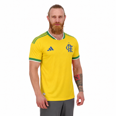 Flamengo Brasil Adidas 2026 - Amarelo+Verde Player [Slim Fit]