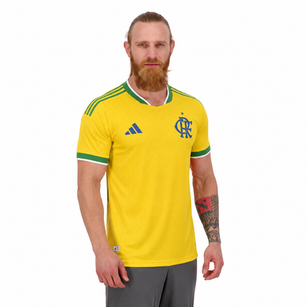 Flamengo Brasil Adidas 2026 - Amarelo+Verde Player [Slim Fit]