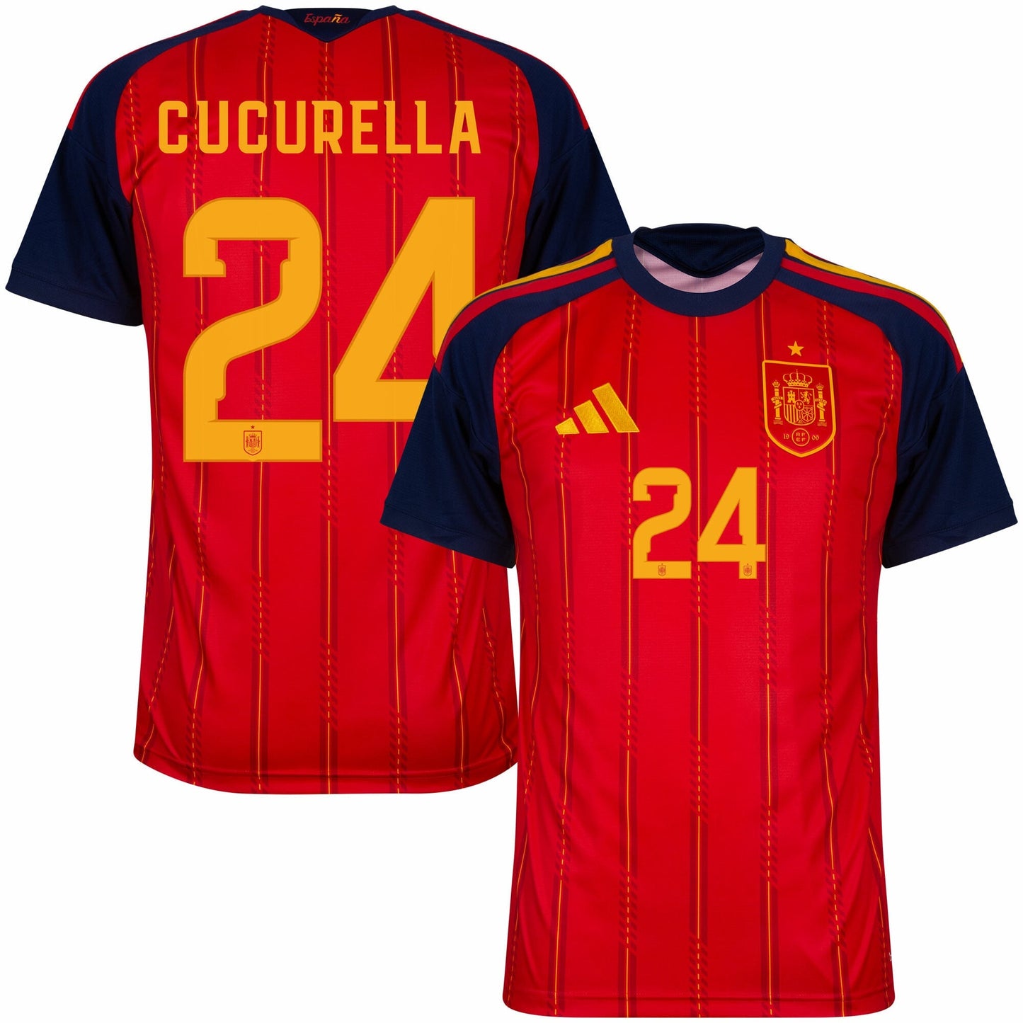 Spain Home Cucurella 24 Fan Jersey 2026-2027 World Cup