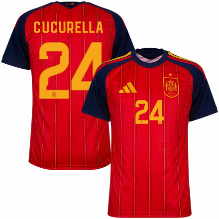 Spain Home Cucurella 24 Fan Jersey 2026-2027 World Cup