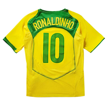 Jersey National Team Brazilian 2004 I Fan Reedição Total 90 RONALDINHO 10