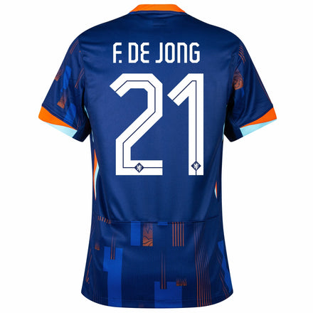 Netherlands Away F. De Jong 21 Fan Jersey Shirt 2024-2025