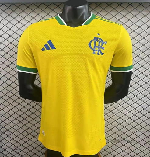 Flamengo Brasil Adidas 2026 - Amarelo+Verde Player [Slim Fit]
