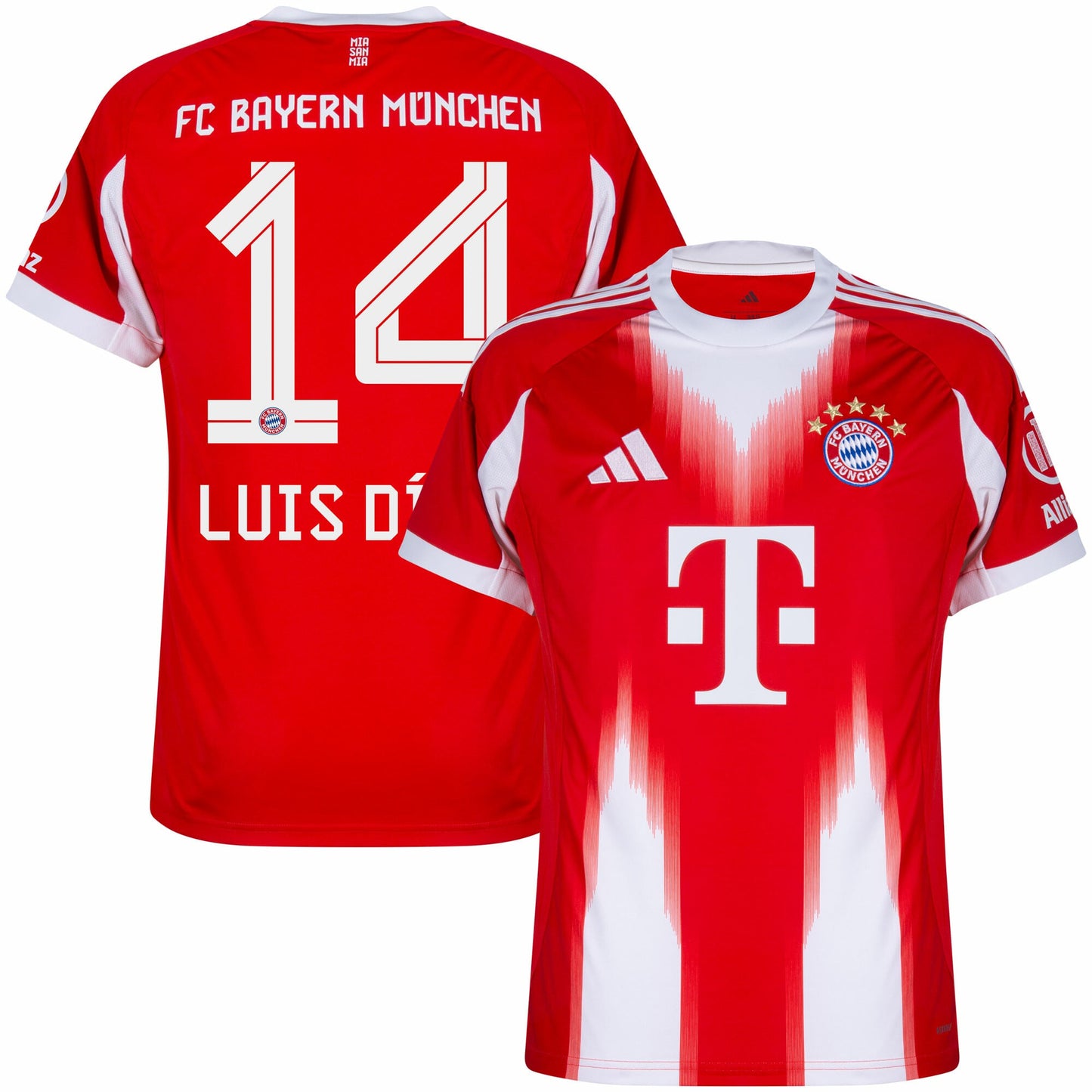 Bayern Munich Home Luis Díaz 14 Fan Jersey Shirt 2025-2026