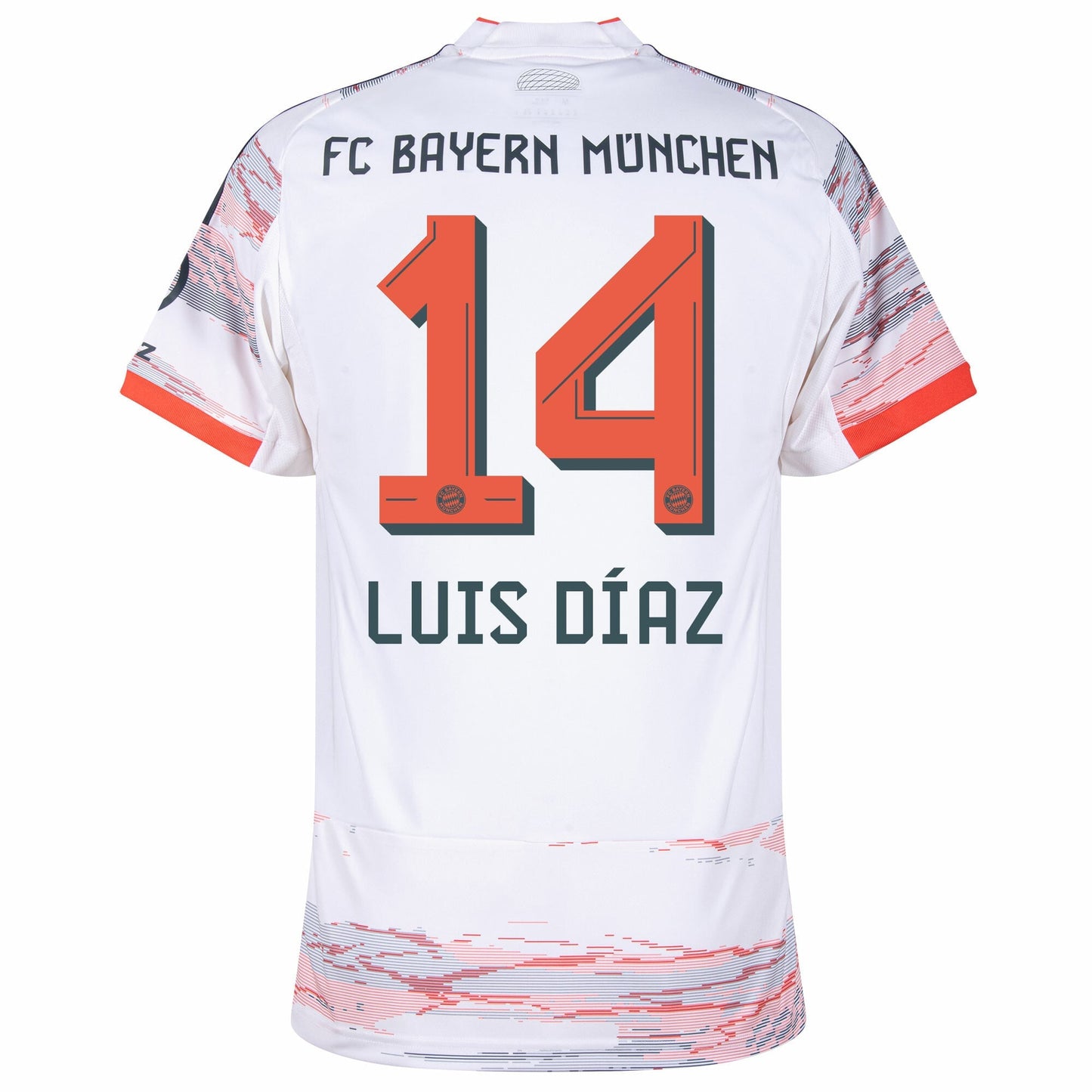 Bayern Munich Away Luis Díaz 14 Fan Jersey Shirt 2025-2026