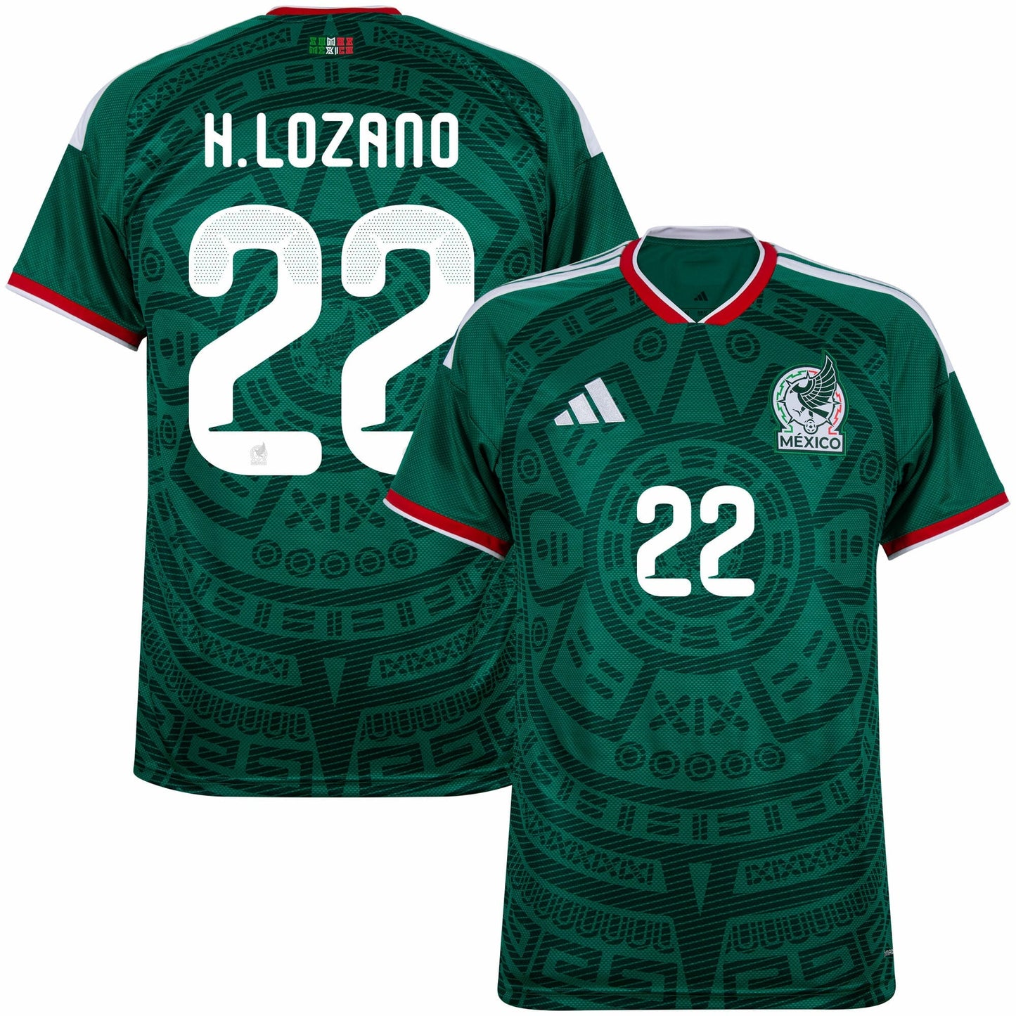 Mexico Home Fan Jersey H.Lozano 22 Shirt 2026-2027