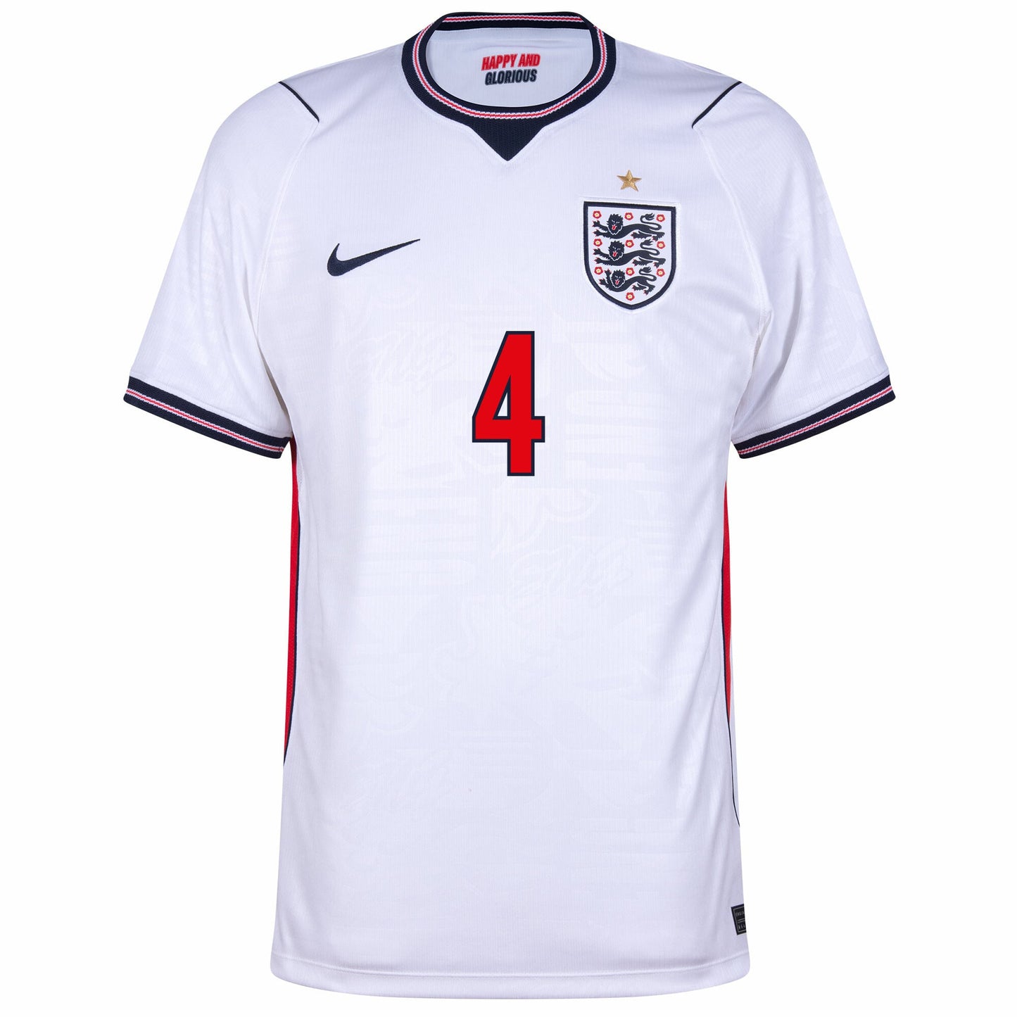 England Home Fan Jersey Rice 4 Shirt 2026-2027