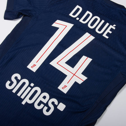 PSG Dri-Fit ADV Home D.Doué 14 Fan Jersey Shirt 2025-2026 (Official Ligue 1 Printing)