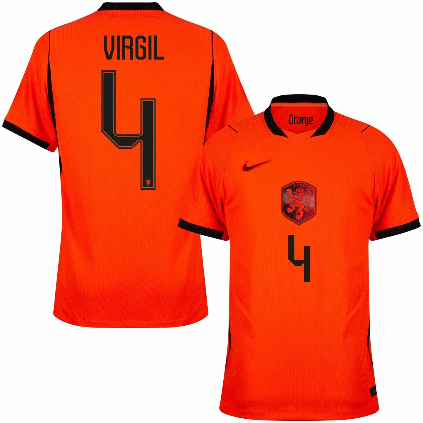 Holland Aero-Fit Match Home Fan Jersey Virgil 4 Shirt 2026-2027